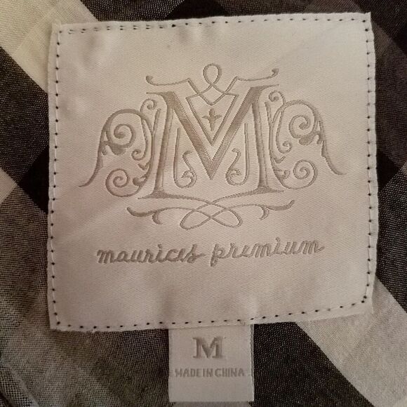 Maurices Plaid Embellished Button Down Shirt Medium - Picture 3 of 8